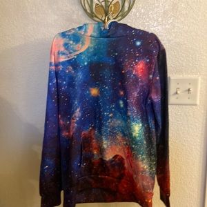Unisex print galaxy hoodie